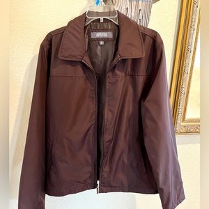Kenneth Cole reaction, dark brown men’s casual jacket with zippers size large